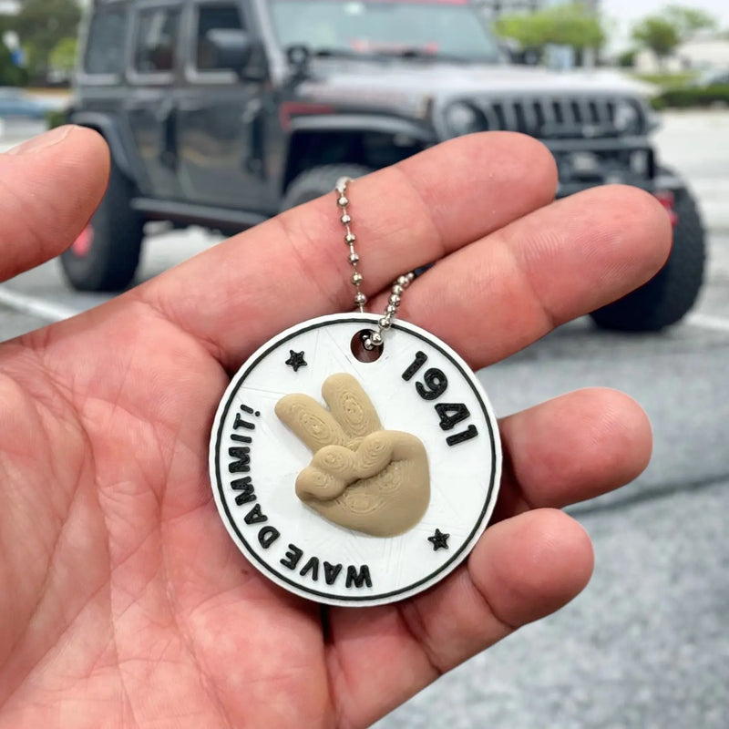 Wave!! Keychain - F1rstWarrior JEEPish Single